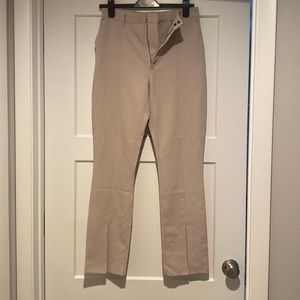 Petite Abercrombie & Fitch Split-Hem Tailored Slim Straight Pants